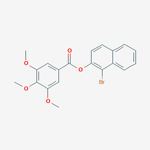 molecular formula C20H17BrO5 B322379 1-Bromo-2-naphthyl 3,4,5-trimethoxybenzoate 