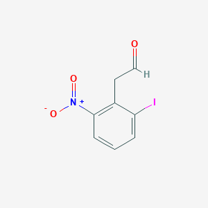 molecular formula C8H6INO3 B3223792 2-(2-Iodo-6-nitrophenyl)acetaldehyde CAS No. 122509-68-6