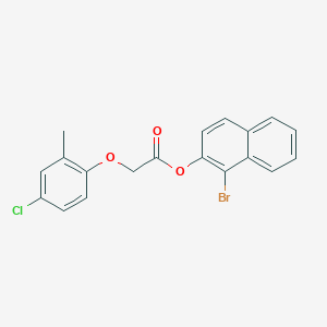 molecular formula C19H14BrClO3 B322380 1-Bromo-2-naphthyl (4-chloro-2-methylphenoxy)acetate 