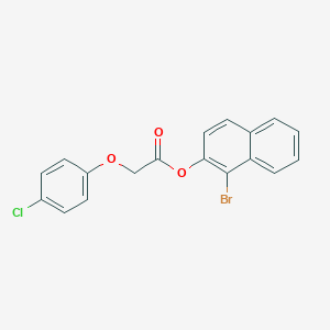molecular formula C18H12BrClO3 B322382 1-Bromo-2-naphthyl (4-chlorophenoxy)acetate 