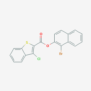 molecular formula C19H10BrClO2S B322384 1-Bromo-2-naphthyl 3-chloro-1-benzothiophene-2-carboxylate 