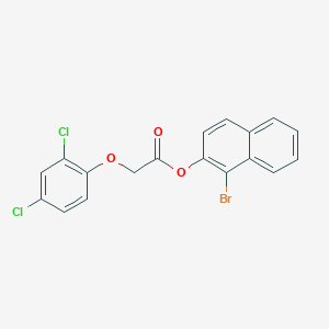 molecular formula C18H11BrCl2O3 B322385 1-Bromo-2-naphthyl (2,4-dichlorophenoxy)acetate 