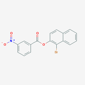 molecular formula C17H10BrNO4 B322386 1-Bromo-2-naphthyl 3-nitrobenzoate 