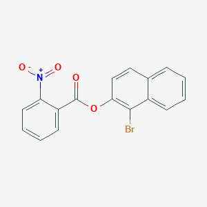 molecular formula C17H10BrNO4 B322387 1-Bromo-2-naphthyl 2-nitrobenzoate 