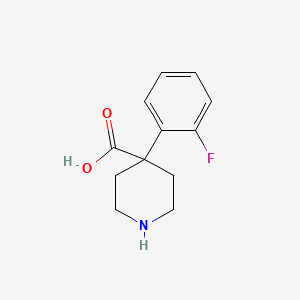 molecular formula C12H14FNO2 B3223905 4-(2-Fluorophenyl)piperidine-4-carboxylic acid CAS No. 1226211-99-9