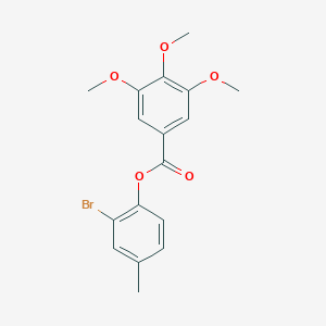 molecular formula C17H17BrO5 B322393 2-Bromo-4-methylphenyl 3,4,5-trimethoxybenzoate 