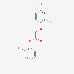 molecular formula C16H14BrClO3 B322394 2-Bromo-4-methylphenyl (4-chloro-2-methylphenoxy)acetate 