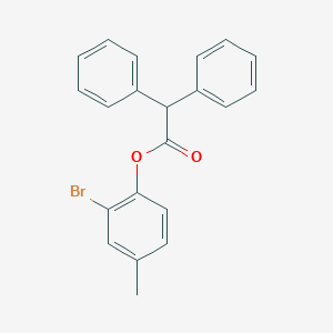 molecular formula C21H17BrO2 B322395 2-Bromo-4-methylphenyl diphenylacetate 