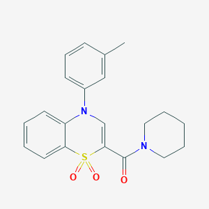 4-(3-methylphenyl)-2-(piperidin-1-ylcarbonyl)-4H-1,4-benzothiazine 1,1-dioxide