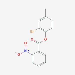 molecular formula C14H10BrNO4 B322397 2-Bromo-4-methylphenyl 2-nitrobenzoate 