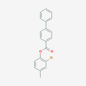 molecular formula C20H15BrO2 B322398 2-Bromo-4-methylphenyl biphenyl-4-carboxylate 