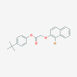 molecular formula C22H21BrO3 B322400 4-Tert-butylphenyl [(1-bromo-2-naphthyl)oxy]acetate 