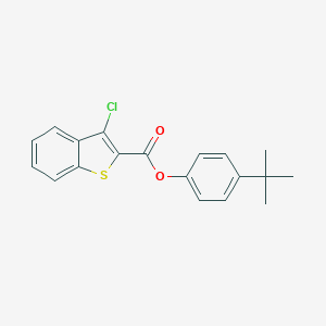 molecular formula C19H17ClO2S B322401 4-Tert-butylphenyl 3-chloro-1-benzothiophene-2-carboxylate 