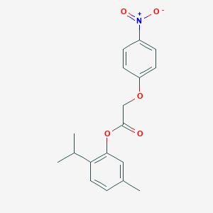 molecular formula C18H19NO5 B322403 2-Isopropyl-5-methylphenyl {4-nitrophenoxy}acetate 