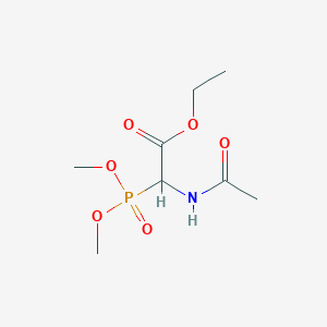 molecular formula C8H16NO6P B3224043 N-酰基-2-(二甲氧基磷酰基)甘氨酸乙酯 CAS No. 1227060-32-3
