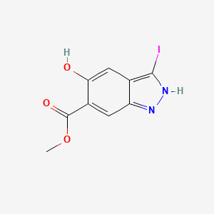 molecular formula C9H7IN2O3 B3224054 1H-Indazole-6-carboxylic acid, 5-hydroxy-3-iodo-, methyl ester CAS No. 1227266-92-3