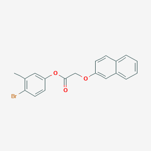 molecular formula C19H15BrO3 B322410 4-Bromo-3-methylphenyl (naphthalen-2-yloxy)acetate 