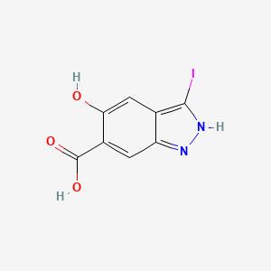 molecular formula C8H5IN2O3 B3224102 1H-Indazole-6-carboxylic acid, 5-hydroxy-3-iodo- CAS No. 1227270-82-7