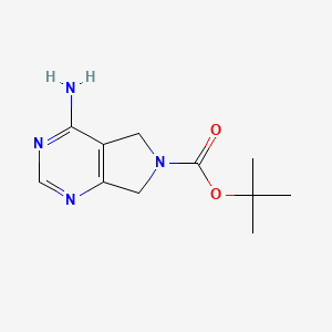 molecular formula C11H16N4O2 B3224141 Tert-butyl 4-amino-5H-pyrrolo[3,4-D]pyrimidine-6(7H)-carboxylate CAS No. 1227461-25-7