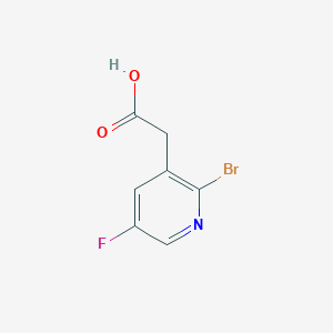 molecular formula C7H5BrFNO2 B3224147 2-(2-Bromo-5-fluoropyridin-3-yl)acetic acid CAS No. 1227499-29-7