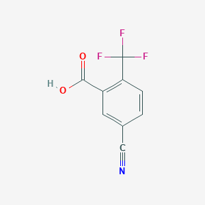 molecular formula C9H4F3NO2 B3224148 5-Cyano-2-(trifluoromethyl)benzoic acid CAS No. 1227507-92-7