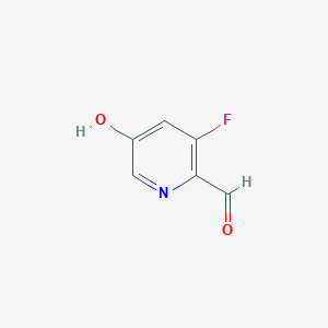 molecular formula C6H4FNO2 B3224149 3-Fluoro-5-hydroxypicolinaldehyde CAS No. 1227515-00-5