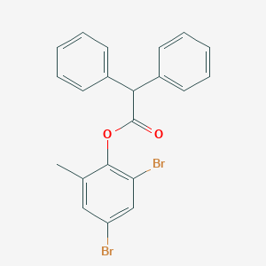 molecular formula C21H16Br2O2 B322415 2,4-Dibromo-6-methylphenyl diphenylacetate 