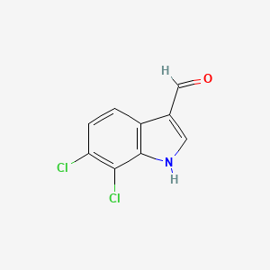 molecular formula C9H5Cl2NO B3224161 6,7-Dichloro-1H-indole-3-carbaldehyde CAS No. 1227564-00-2