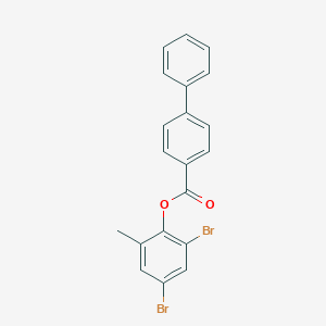 molecular formula C20H14Br2O2 B322417 2,4-Dibromo-6-methylphenyl biphenyl-4-carboxylate 