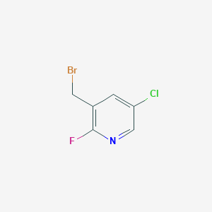 molecular formula C6H4BrClFN B3224177 3-Bromomethyl-5-chloro-2-fluoropyridine CAS No. 1227574-00-6