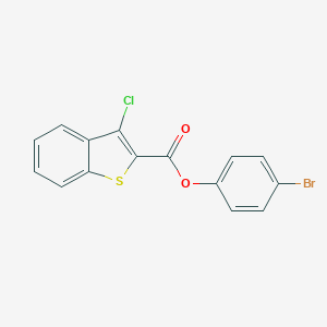 molecular formula C15H8BrClO2S B322418 4-Bromophenyl 3-chloro-1-benzothiophene-2-carboxylate 