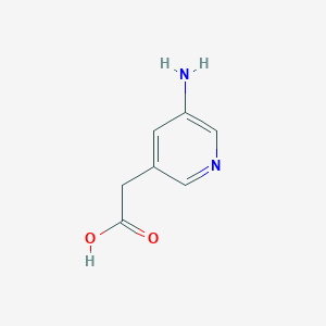 molecular formula C7H8N2O2 B3224194 3-Pyridineacetic acid, 5-amino- CAS No. 1227578-05-3