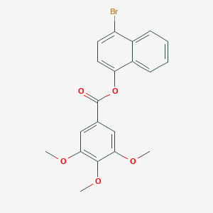 molecular formula C20H17BrO5 B322420 4-Bromo-1-naphthyl 3,4,5-trimethoxybenzoate 