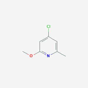 molecular formula C7H8ClNO B3224209 4-Chloro-2-methoxy-6-methylpyridine CAS No. 1227594-01-5