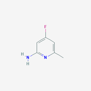 molecular formula C6H7FN2 B3224215 4-Fluoro-6-methylpyridin-2-amine CAS No. 1227595-84-7