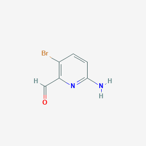 molecular formula C6H5BrN2O B3224229 6-Amino-3-bromopicolinaldehyde CAS No. 1227604-02-5