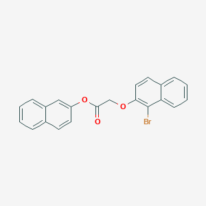 molecular formula C22H15BrO3 B322424 2-Naphthyl [(1-bromo-2-naphthyl)oxy]acetate 