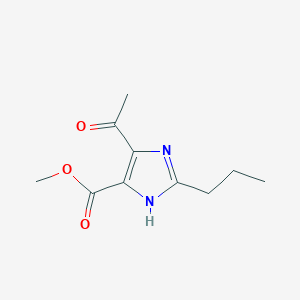 molecular formula C10H14N2O3 B3224242 Methyl 4-acetyl-2-propyl-1H-imidazole-5-carboxylate CAS No. 1227626-46-1