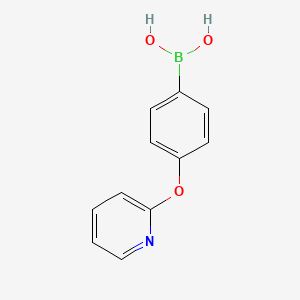 molecular formula C11H10BNO3 B3224255 4-(Pyridin-2-yloxy)phenylboronic acid CAS No. 1228181-37-0