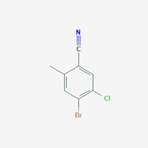 molecular formula C8H5BrClN B3224268 4-溴-5-氯-2-甲基苯甲腈 CAS No. 1228376-18-8