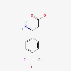 molecular formula C11H12F3NO2 B3224277 (R)-3-Amino-3-(4-trifluoromethyl-phenyl)-propionic acid methyl ester CAS No. 1228543-08-5