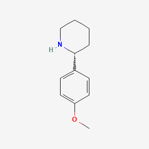 molecular formula C12H17NO B3224291 (2R)-2-(4-methoxyphenyl)piperidine CAS No. 1228556-60-2