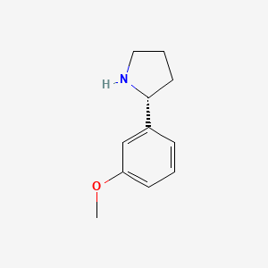 molecular formula C11H15NO B3224294 (2R)-2-(3-methoxyphenyl)pyrrolidine CAS No. 1228556-79-3