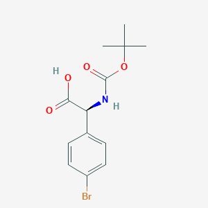 molecular formula C13H16BrNO4 B3224298 (S)-2-(4-bromophenyl)-2-((tert-butoxycarbonyl)amino)acetic acid CAS No. 1228565-84-1