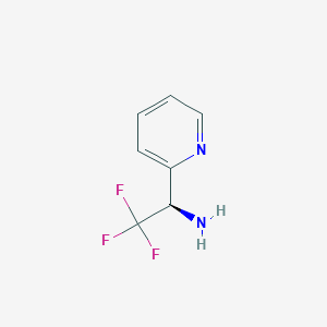 molecular formula C7H7F3N2 B3224302 (1R)-2,2,2-Trifluoro-1-(2-pyridyl)ethylamine CAS No. 1228565-87-4