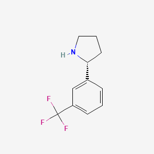 molecular formula C11H12F3N B3224309 (2R)-2-[3-(trifluoromethyl)phenyl]pyrrolidine CAS No. 1228566-45-7