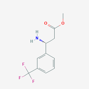 molecular formula C11H12F3NO2 B3224315 (R)-3-Amino-3-(3-trifluoromethyl-phenyl)-propionic acid methyl ester CAS No. 1228569-28-5