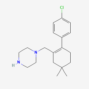 1-((2-(4-Chlorophenyl)-5,5-dimethylcyclohex-1-enyl)methyl)piperazine