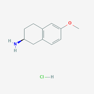 molecular formula C11H16ClNO B3224382 (S)-6-methoxy-2-aminotetralin hydrochloride CAS No. 1229244-88-5