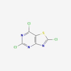 molecular formula C5Cl3N3S B3224393 2,5,7-Trichlorothiazolo[4,5-d]pyrimidine CAS No. 122970-50-7